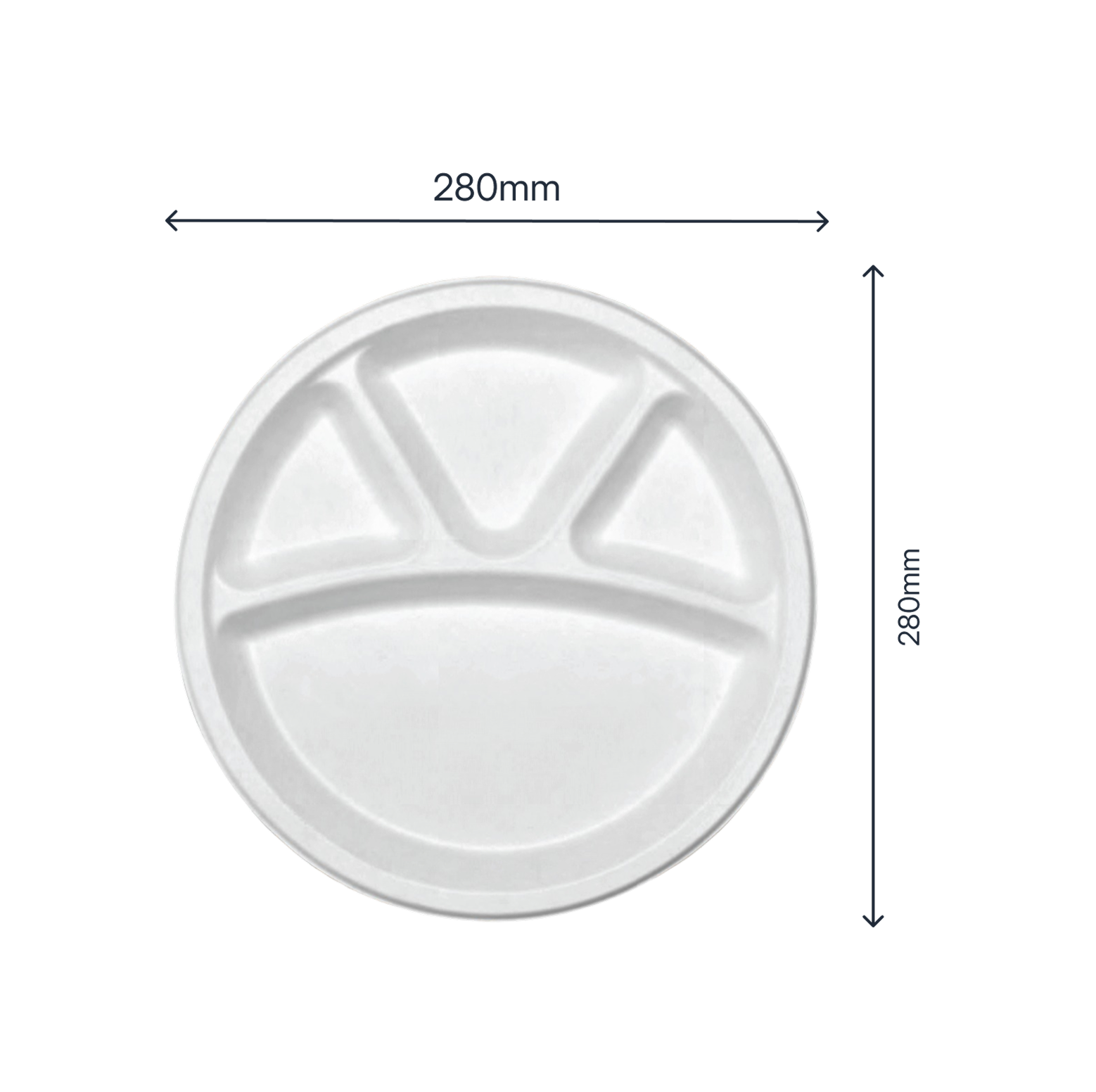 11" Round Plate - 4 Compartment - product photo 2