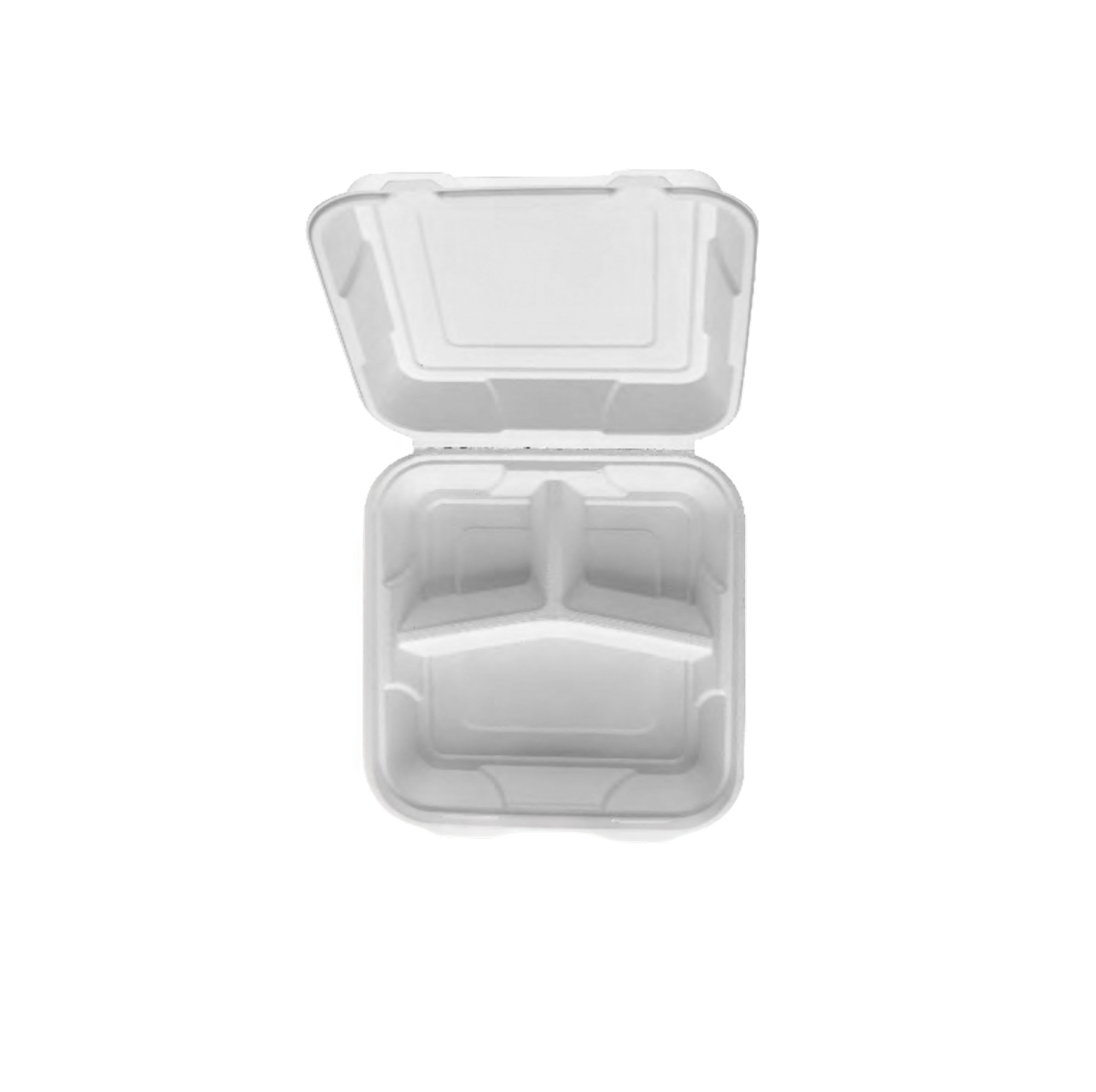 9" x 9" Clamshell - 3 Compartment - product photo 1